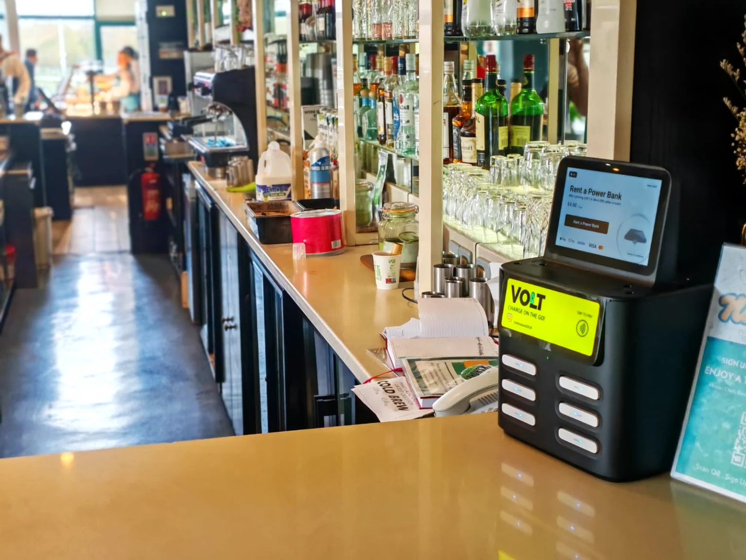 VOLT station in a hospitality environment