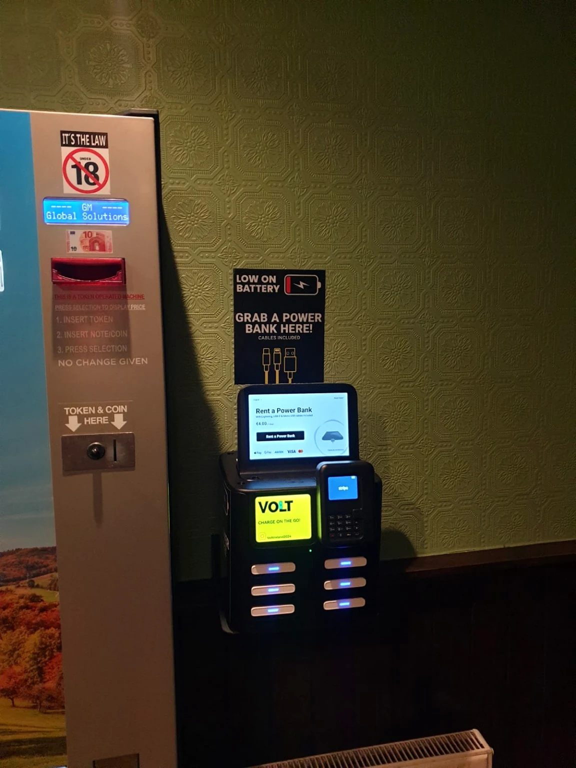 VOLT station installed at a wall location